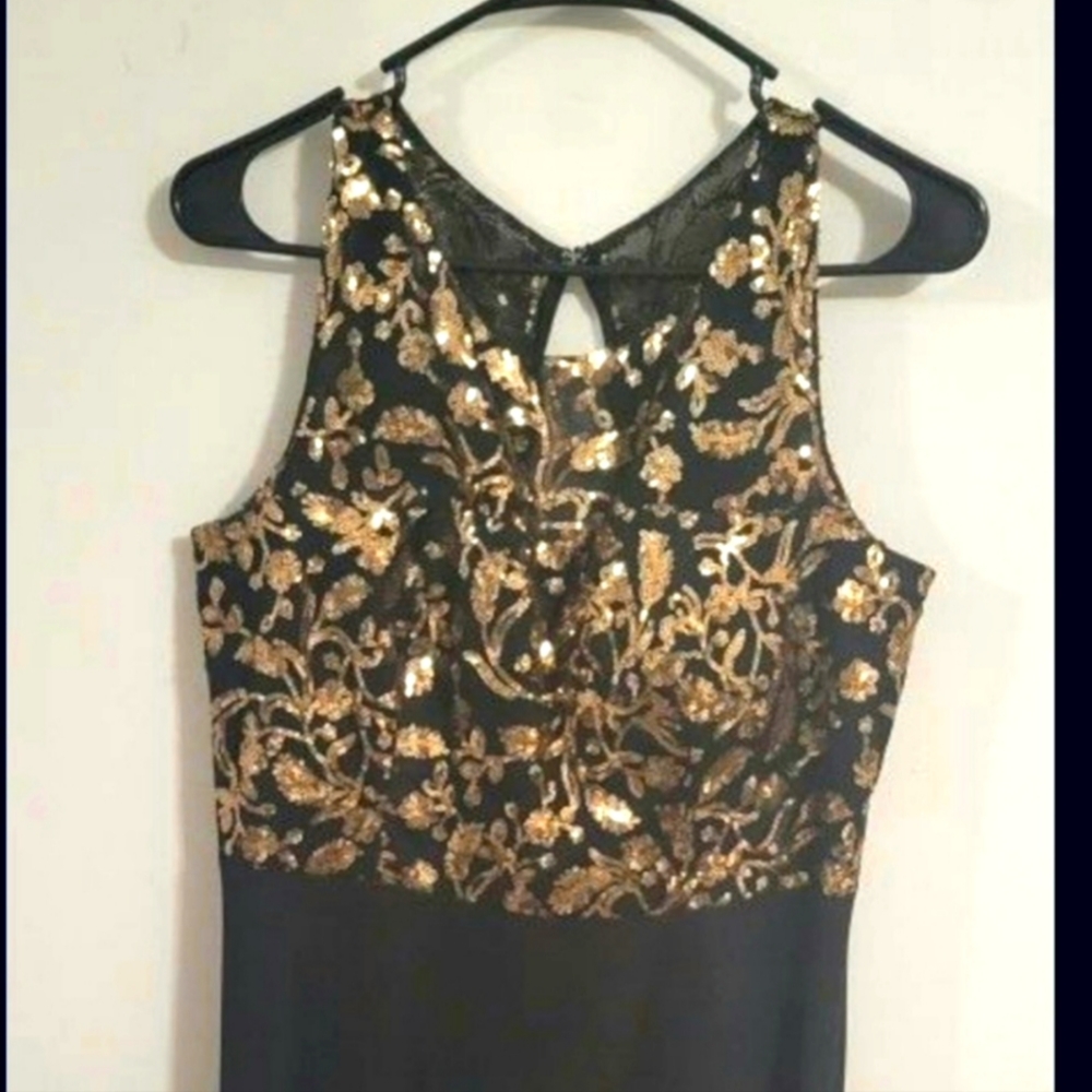 Gold and black Evening dress